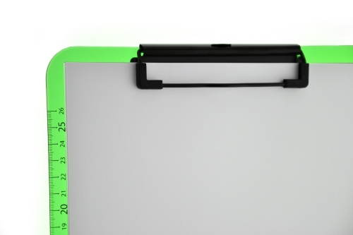 Clipboard standard Office box, A4, transparent PP, verde